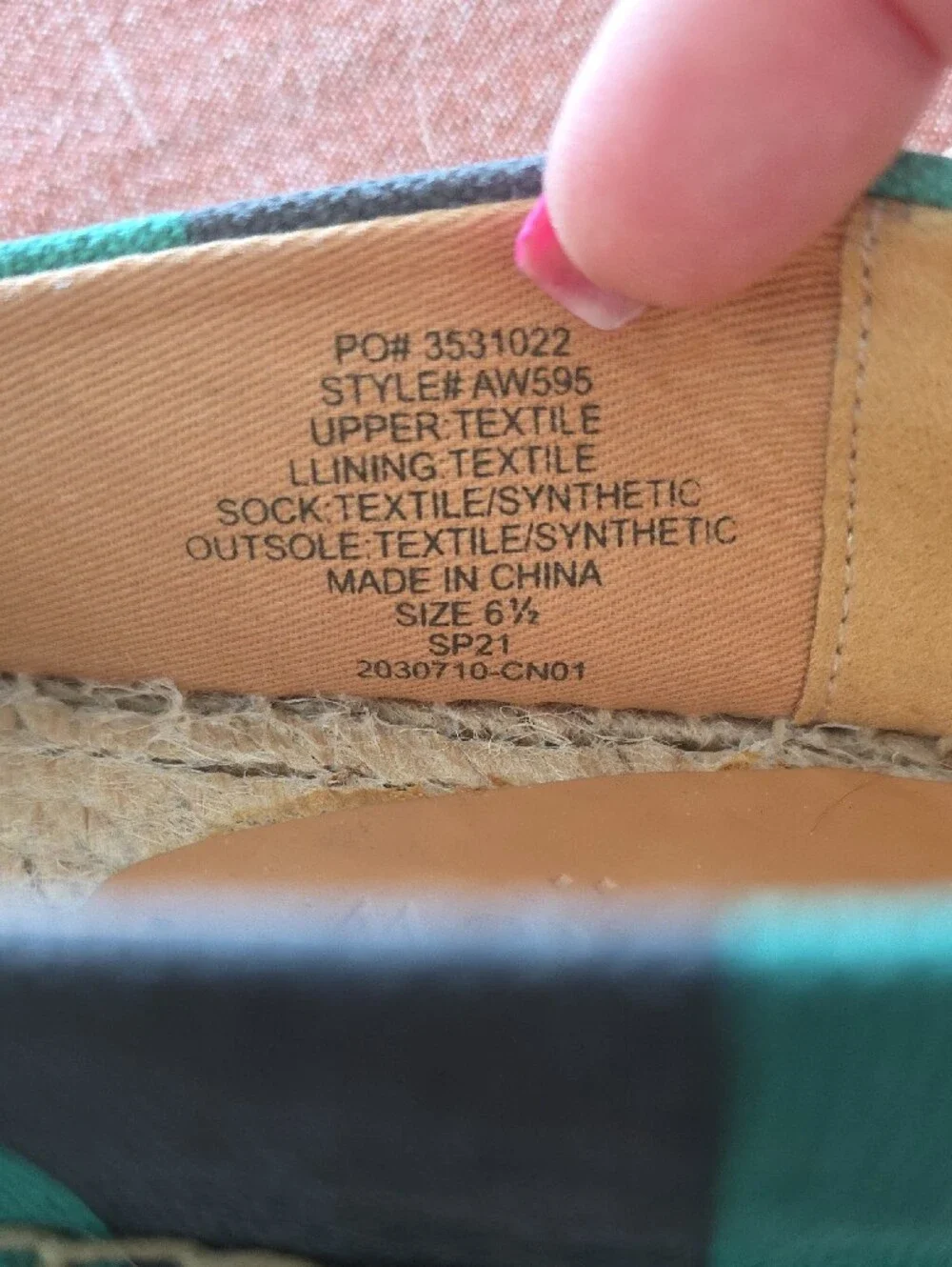 J. Crew Women's Green & Gray Striped Canvas Espadrilles NWOT